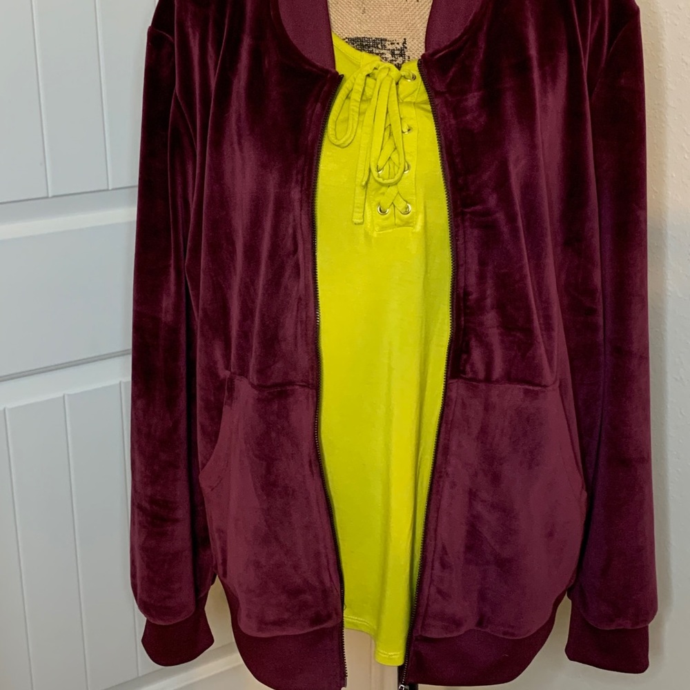 Velour Bomber Jacket